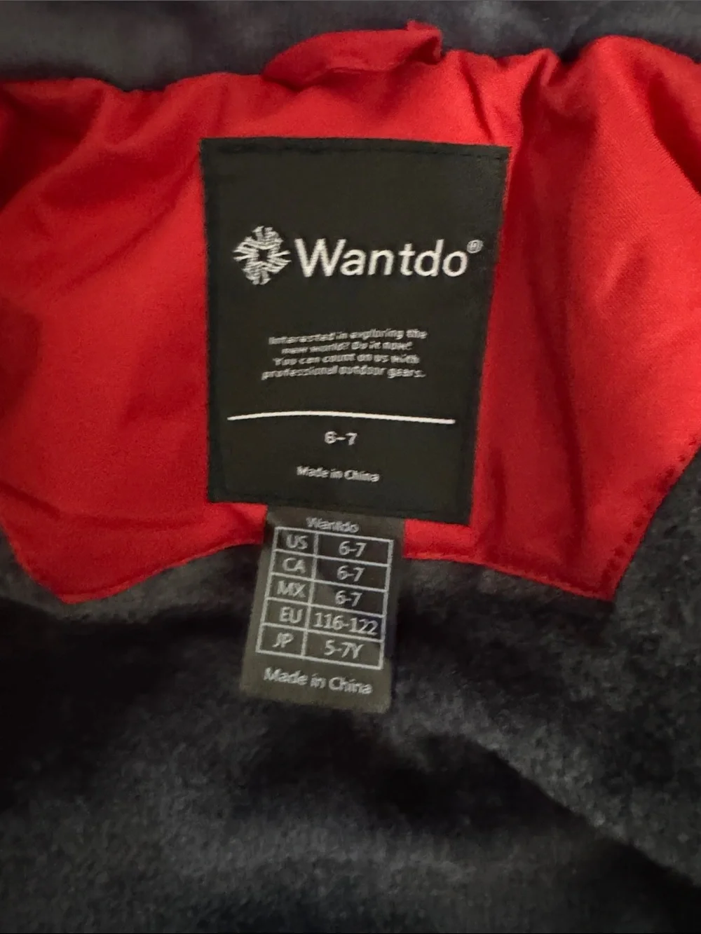 Kids' Red and Gray Winter Puffer Jacket with Hood - Wanito
